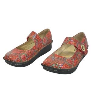 Alegria Paloma Mary Jane Shoes Womens 42 US 11 Slip Resistant Comfort Nurse Red